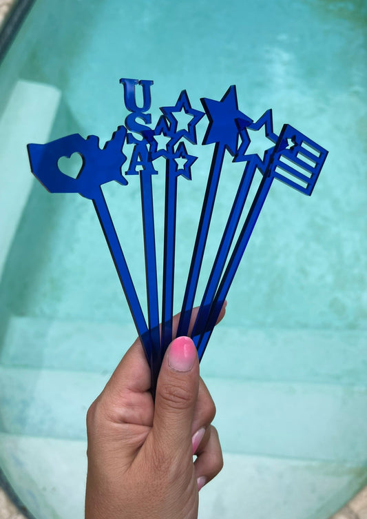 Patriotic Swizzle Sticks