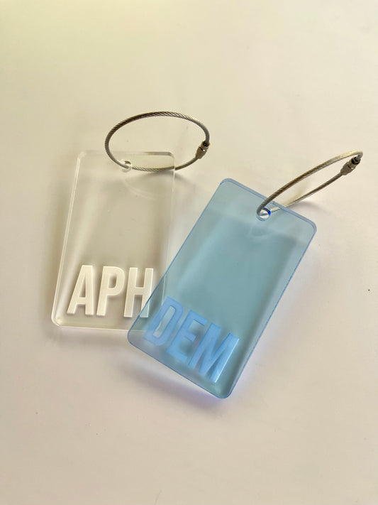 Acrylic Rectangle Bag Tag