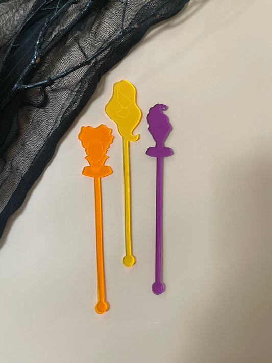 Halloween Sisters Swizzle Sticks