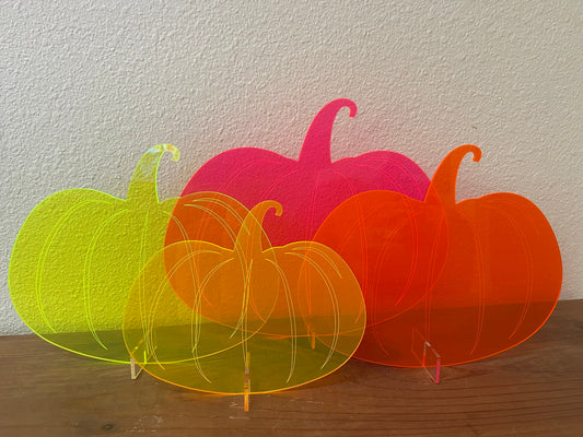 Acrylic Pumpkin Stand Up Set