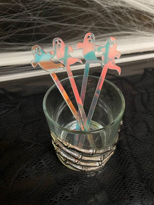 Iridescent Ghost Swizzle Sticks