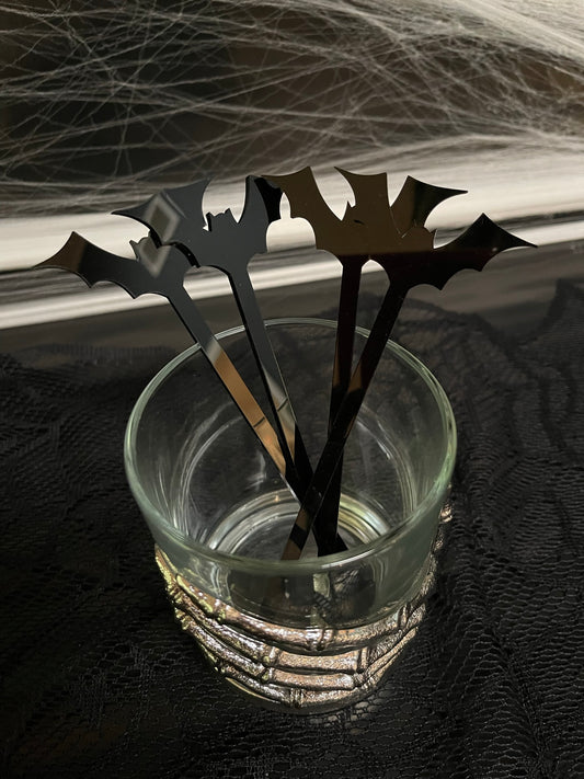 Black Bat Swizzle Sticks