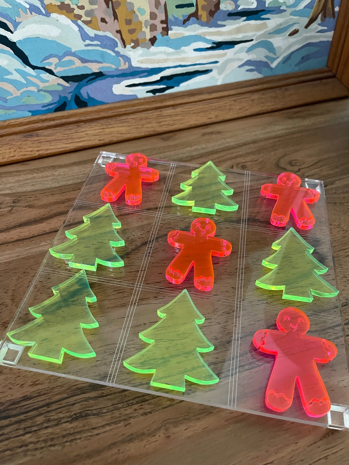 Modern Acrylic Christmas Tic Tac Toe