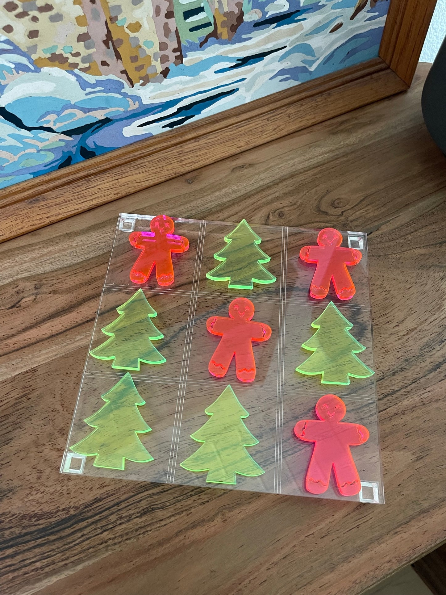 Modern Acrylic Christmas Tic Tac Toe