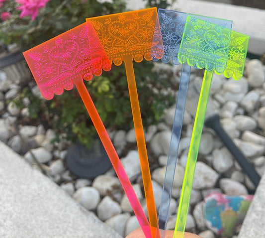 Papel Picado Swizzle Sticks