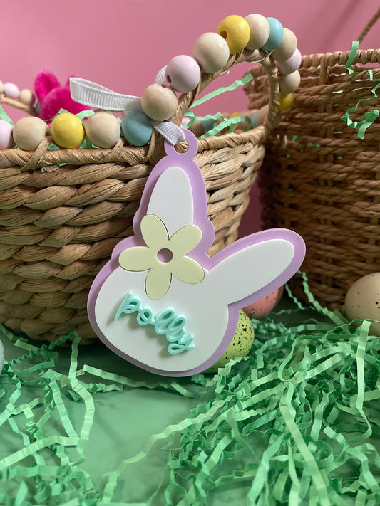 Easter Basket Tag with Flower