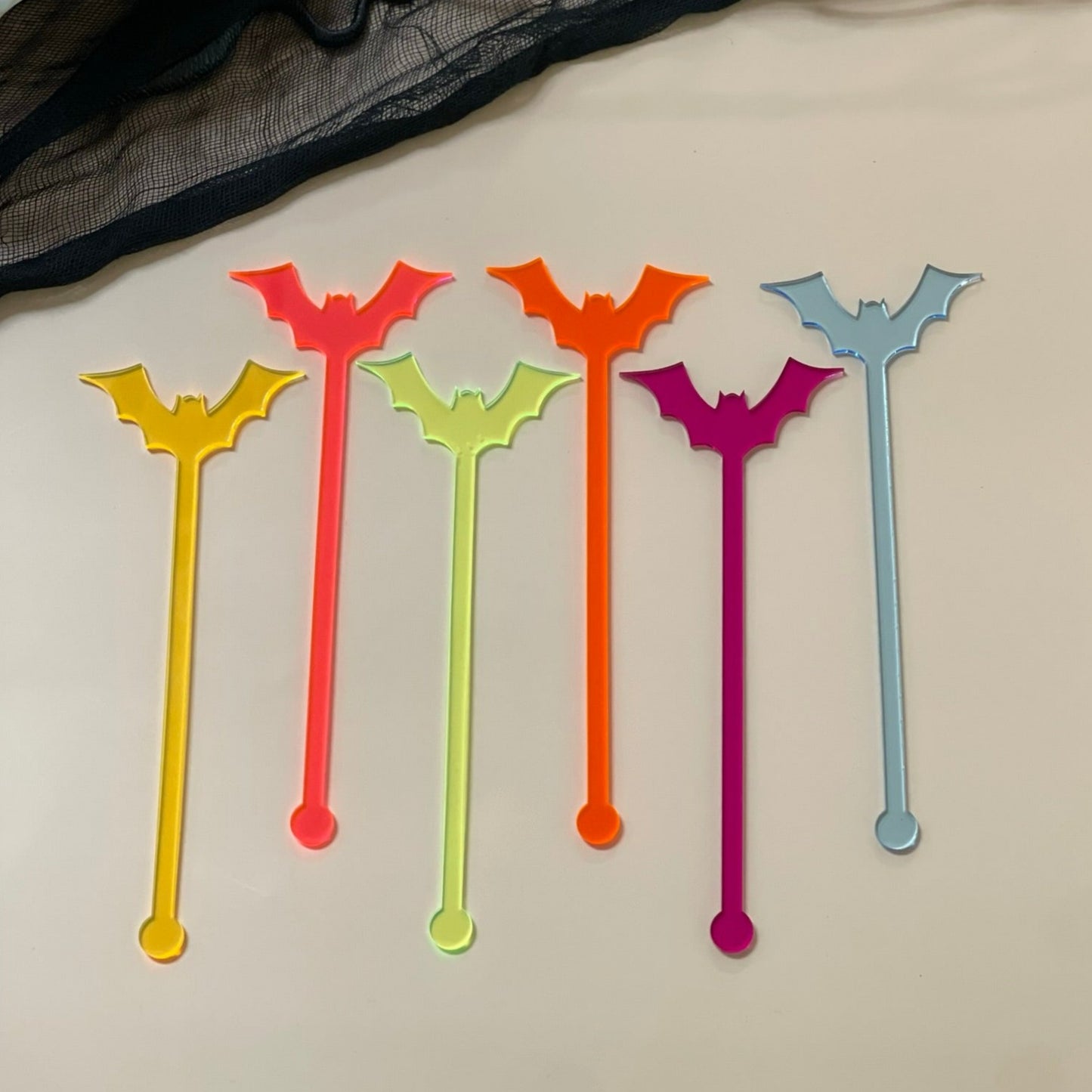 Bright Bats Swizzle Sticks