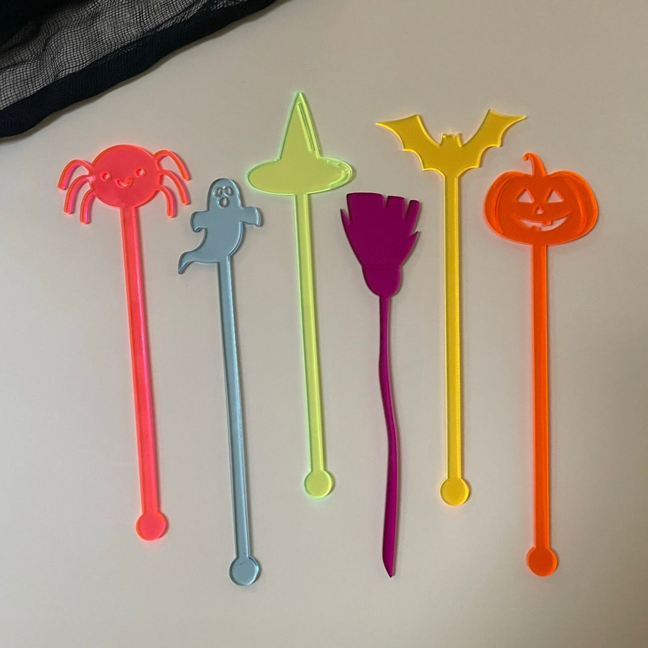 Bright Halloween Swizzle Sticks