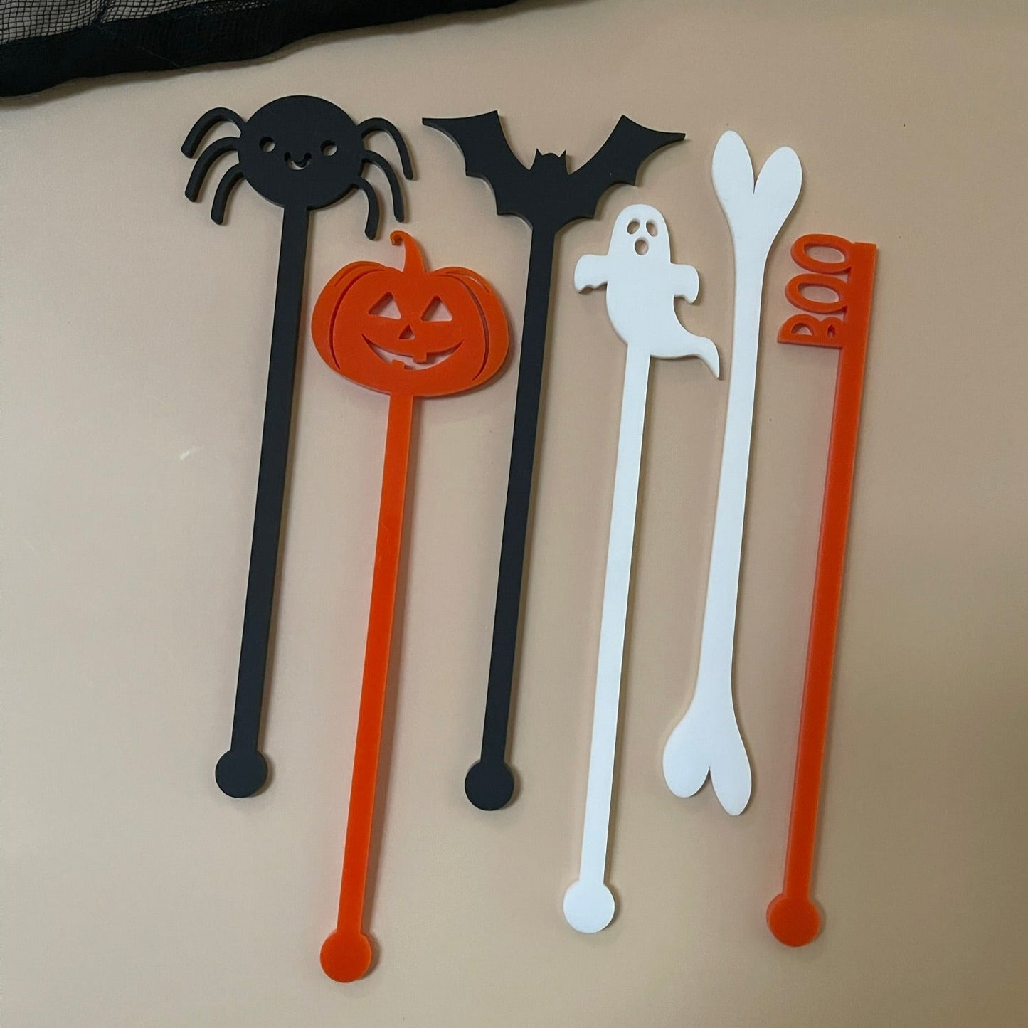 Modern Halloween Swizzle Sticks